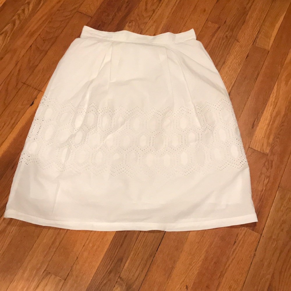 White eyelet skirt.
